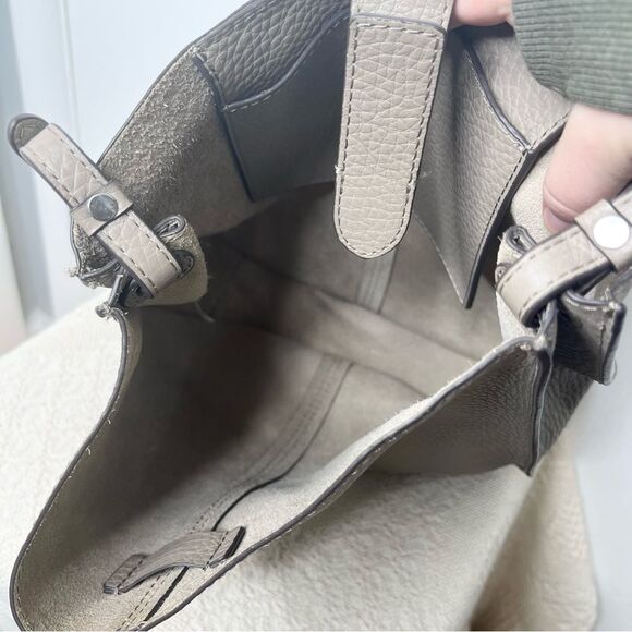 Banana Republic Taupe Italian Leather Hobo/Crossbody BAG - Picture 9 of 11